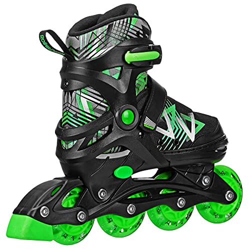 Stryde Youth Adjustable Inline Lighted Wheel Skates for Kids | Easy Adjustability | Night Visibility | Kids' Inline Skat