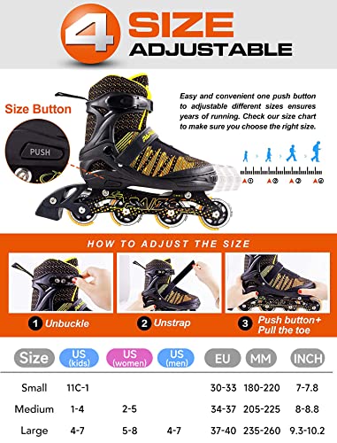 PAPAISON Illuminating Inline Skates for Boys and Girls
PAPAISON Adjustable Light up Roller Skates for Kids Beginner
PAPA